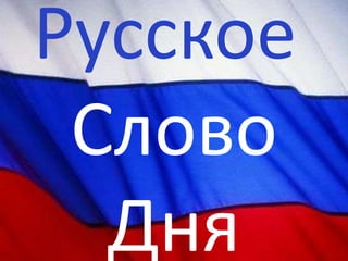 Русское
 Слово
  Дня
 