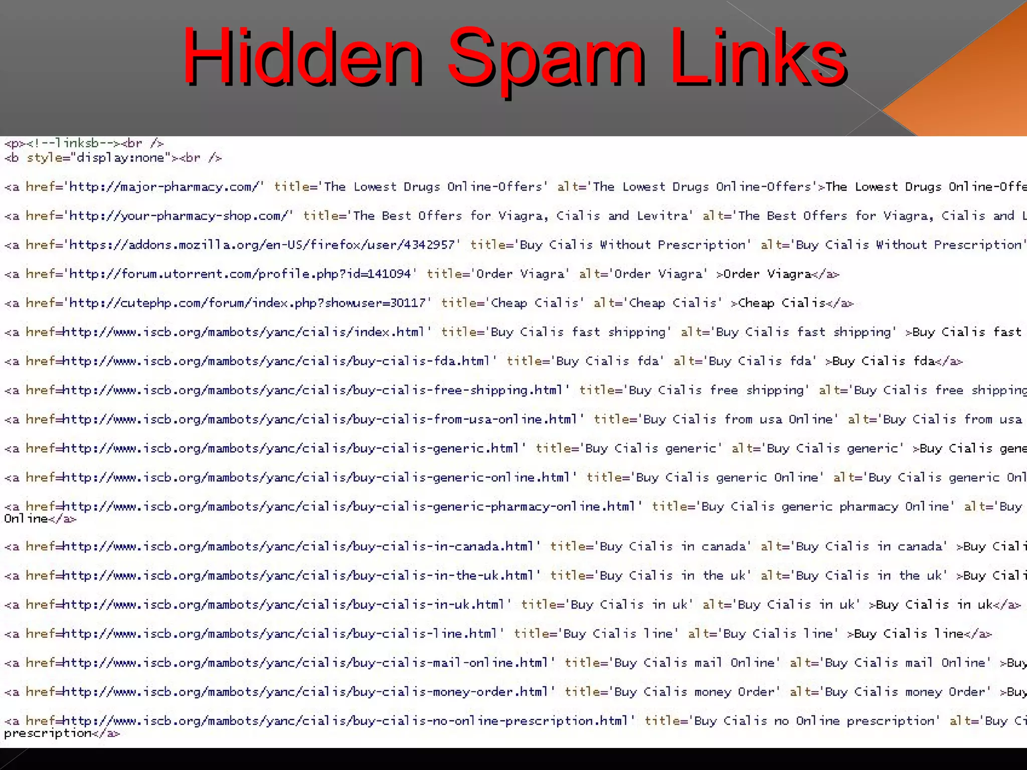 Hidden Spam LinksHidden Spam Links
 