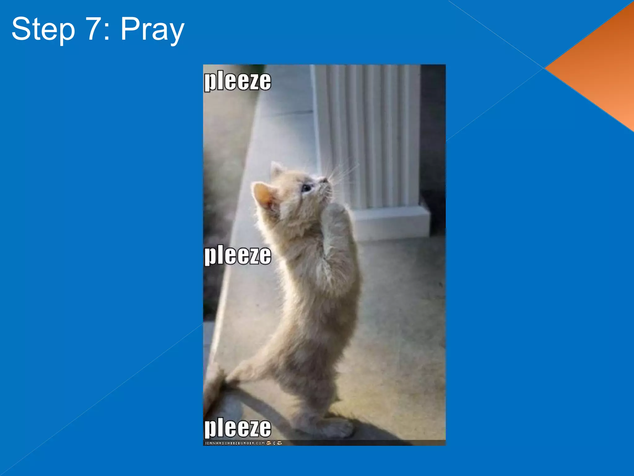 Step 7: Pray
 