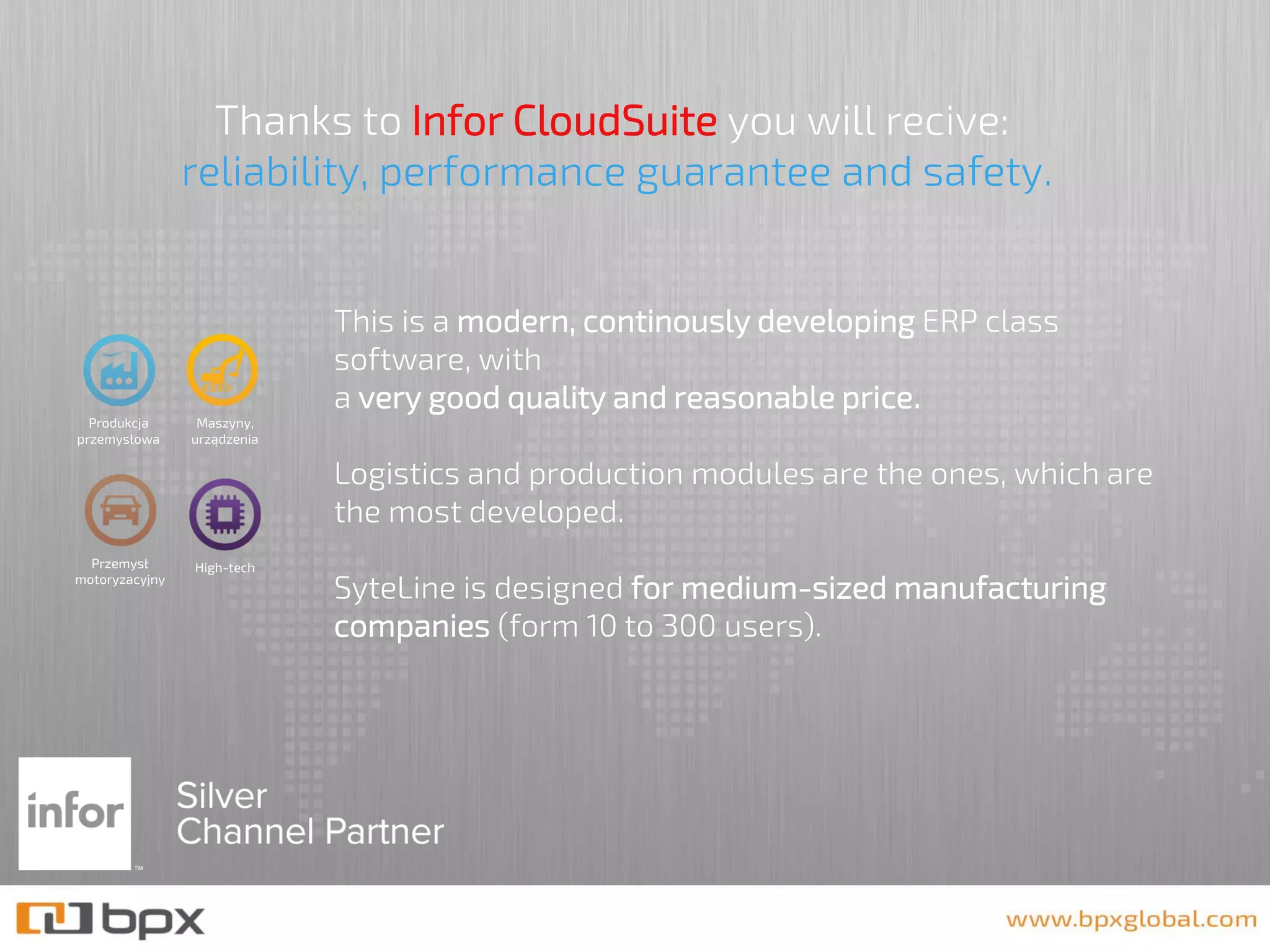 Infor CloudSuite Syteline (BPX) (ver. EN) | PDF