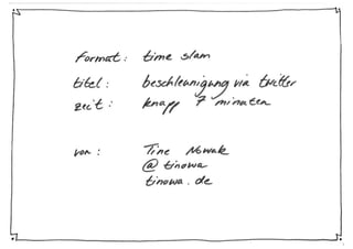 Beschleunigung via Twitter (Input)