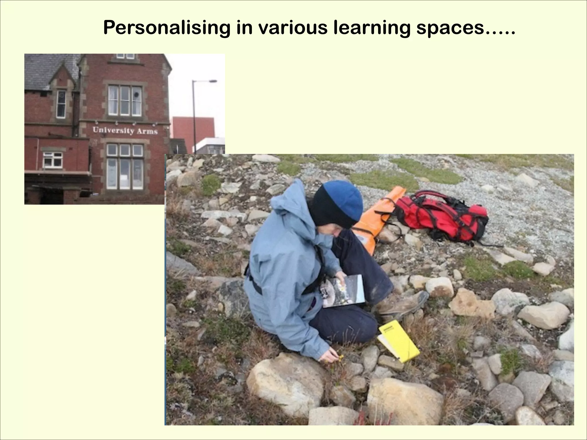 Personalising in various learning spaces…..

 