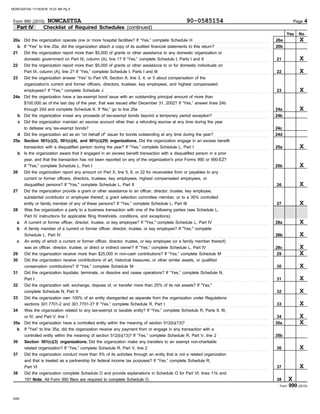 Form 990 (2015)
DAA
NoYes
Form 990 (2015) Page 4
Part IV Checklist of Required Schedules (continued)
28
a
b
c
29
30
31
32
...