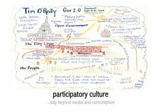 participatory culture
...way beyond media and consumption
 