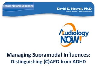 Managing Supramodal Influences:
 Distinguishing (C)APD from ADHD
 