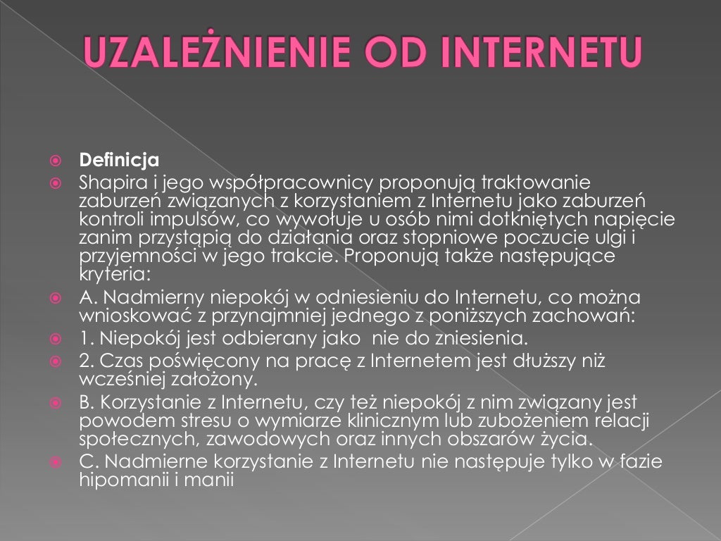 Przyczyny I Skutki Uzależnień Prezentacja Nowe uzależnienia prezentacja