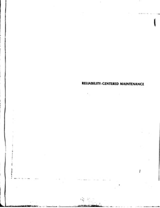 RELIABILITY-CENTERED MAINTENANCE
 