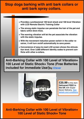 masterplus pro spray dog training collar