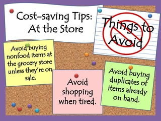 Now Serving: Cost Saving Tips | PPTX