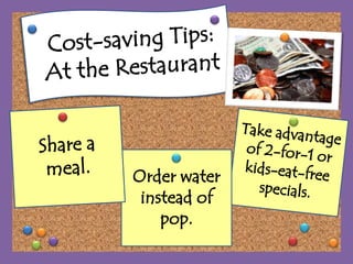 Now Serving: Cost Saving Tips | PPTX