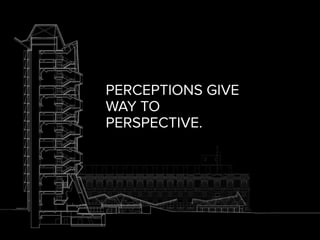 PERCEPTIONS GIVE
WAY TO
PERSPECTIVE.
 