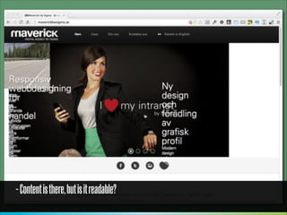 ”

[The] distinction isn’t clear. Many sites
morph from one into the other. Is Wikipedia
a website up until the point that I start
editing an article? Are Twitter and Pinterest
websites while I’m browsing through them
but then flip into being web apps the
moment that I post something?
— Jeremy Keith

http://adactio.com/journal/6246/

 