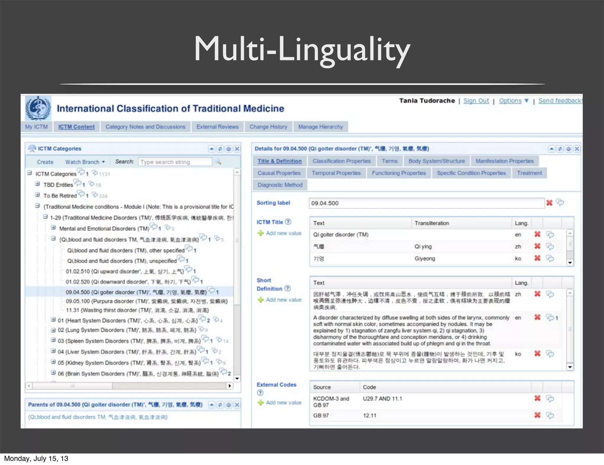 Multi-Linguality
Monday, July 15, 13
 