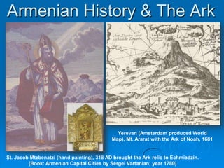 GeologyArarat is a stratovolcano, formed of lava flows and pyroclasticejecta, with no volcanic crater. Above the height of 4,200 m (13,780 ft), the mountain mostly consists of igneous rocks covered by an ice cap