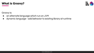 Groovy for java developers | PDF