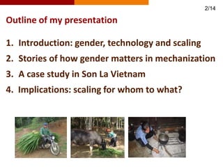 Mechanization for scaling from a gender perspective