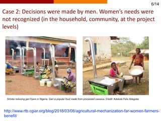 Mechanization for scaling from a gender perspective