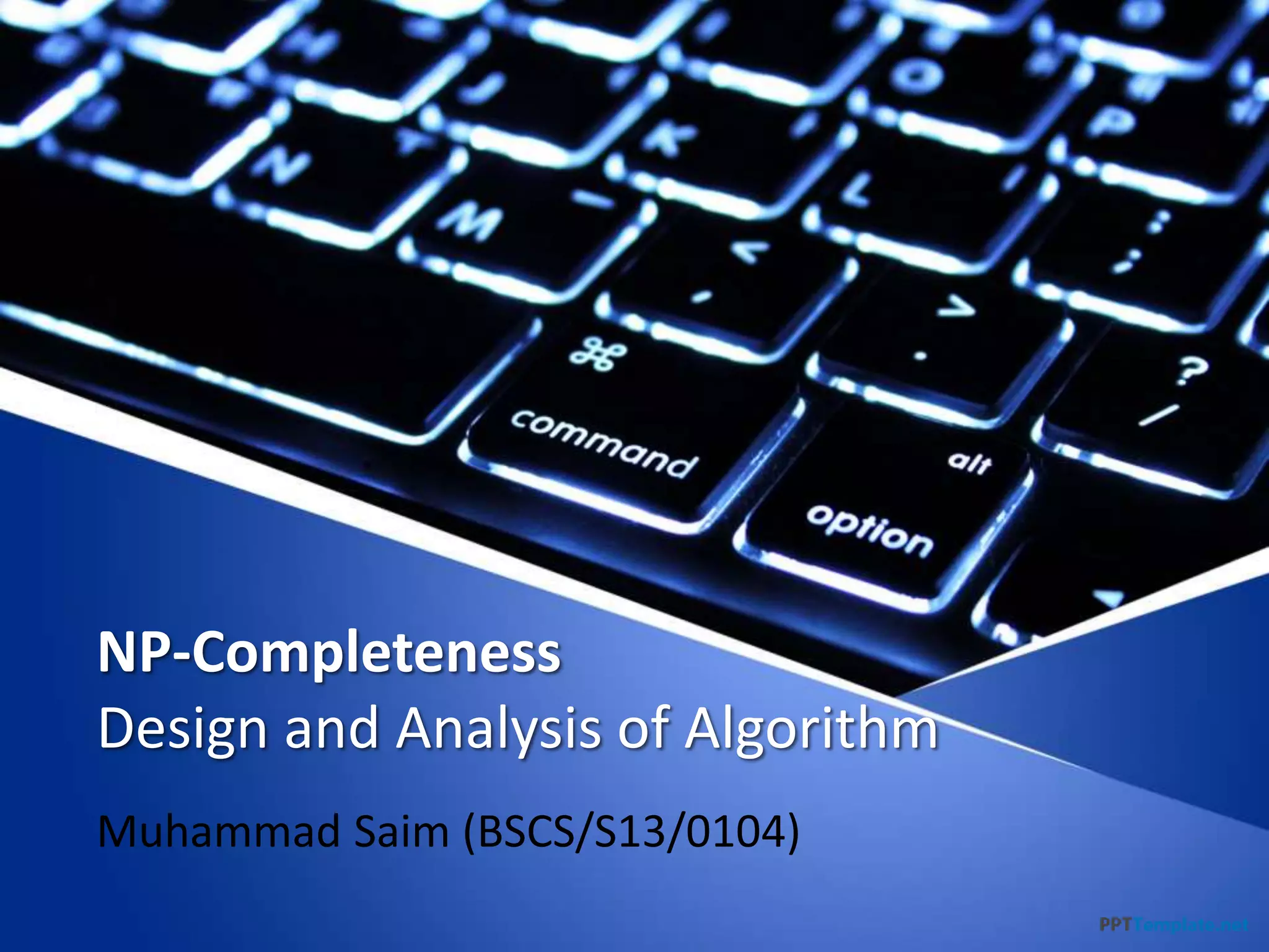 Np completeness | PPT