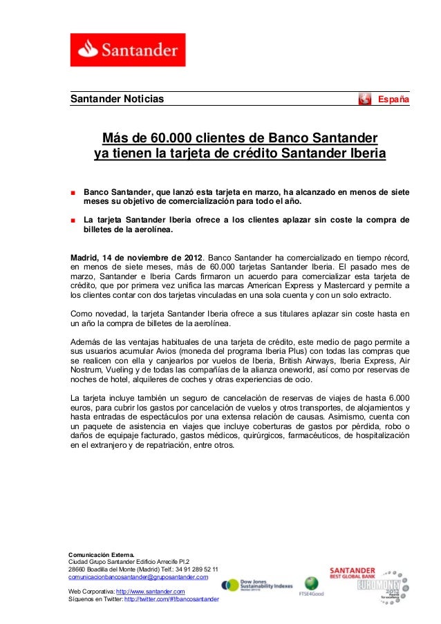 Como Cancelar Mi Tarjeta De Credito Santander Varias Tarjetas