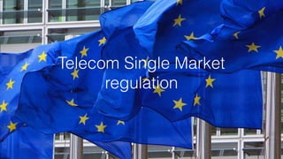 Telecom Single Market
regulation
 