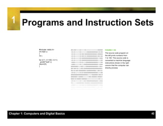 1 Programs and Instruction Sets




Chapter 1: Computers and Digital Basics   45
 