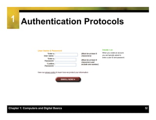 1 Authentication Protocols




Chapter 1: Computers and Digital Basics   52
 
