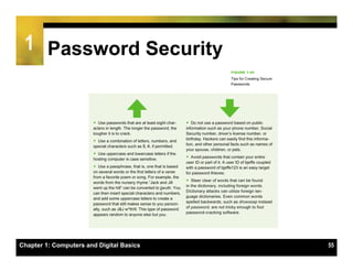 1 Password Security




Chapter 1: Computers and Digital Basics   55
 