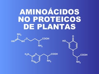 AMINOÁCIDOS NO PROTEICOS DE PLANTAS 