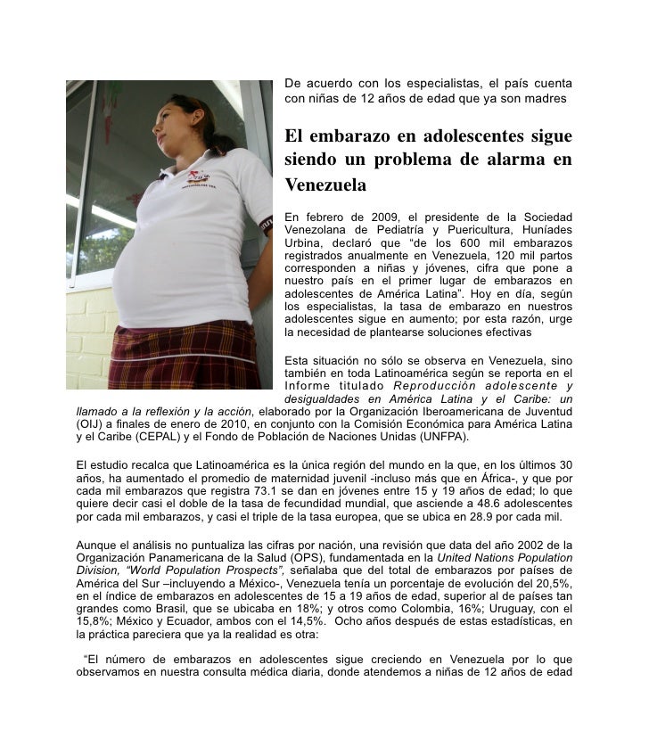 Embarazo En La Adolescencia