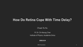 How Do Retina Cope With Time Delay?
Chuan Yu Hu
PI: Dr. Chi-Keung Chan
Institute of Physics, Academia Sinica
2020.8.24
1
NPAS Presentation
 