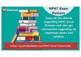 NPAT Exam Pattern