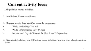 National Programme on Climate Change and Human Health National ...