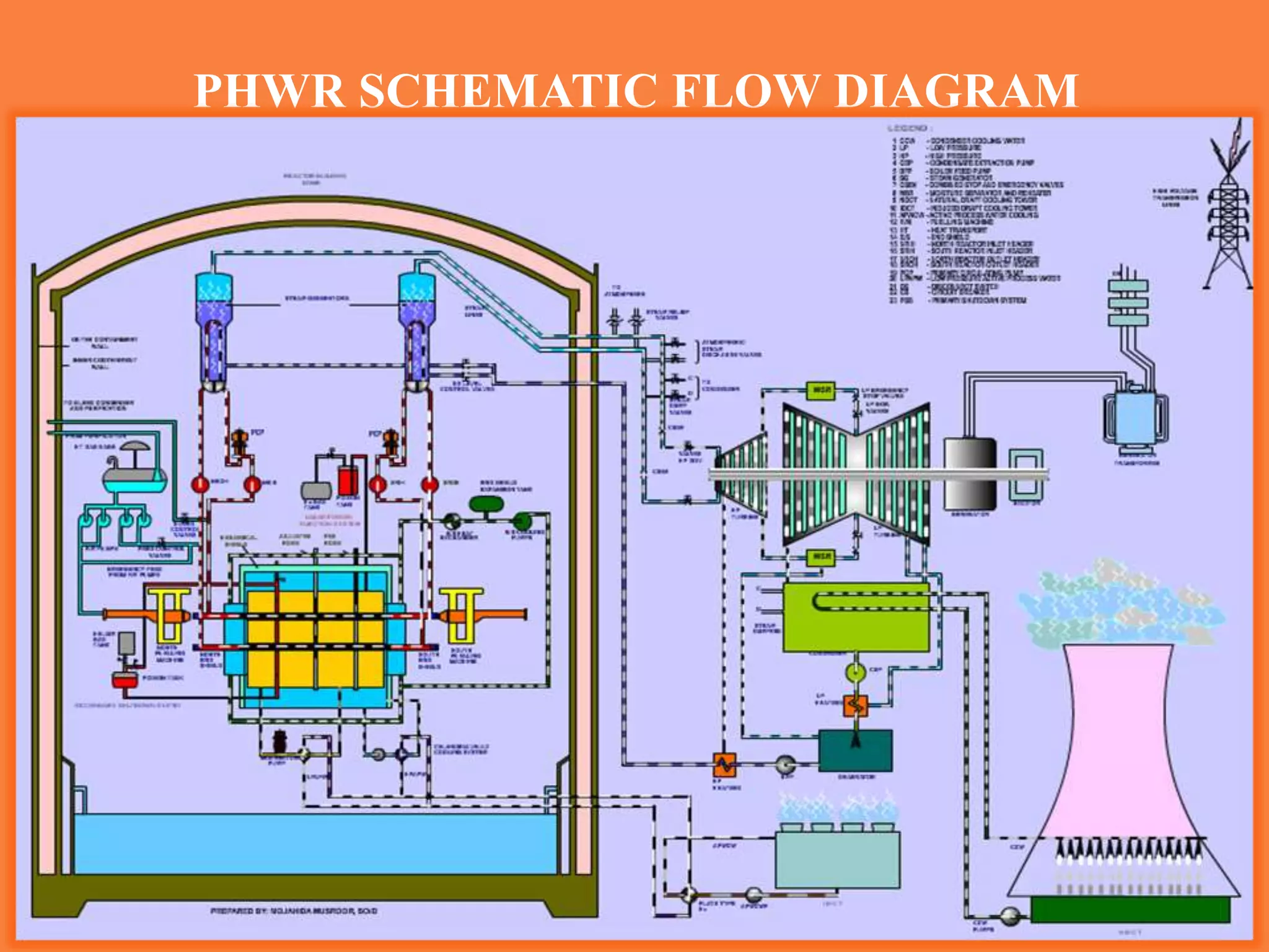 PHWR SCHEMATIC FLOW DIAGRAM
 