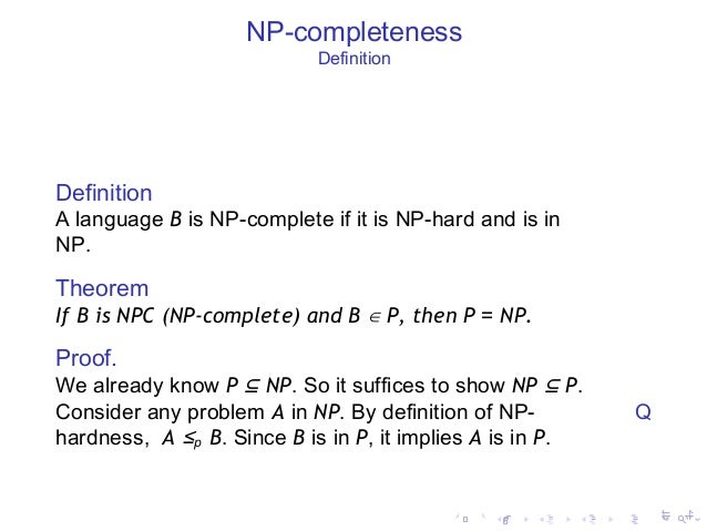 Np Completeness H4