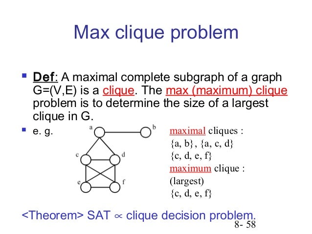 Max Clique Problem , Efficient Algorithms for Finding Maximum and ...