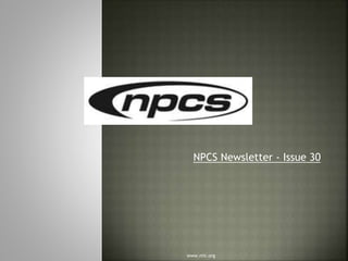 NPCS Newsletter - Issue 30
www.niir.org
 