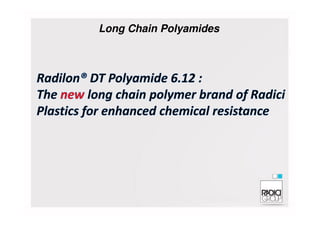 Long Chain Polyamides
 
