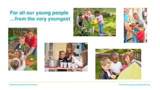 Transforming lives through learningCreating inclusive environments
For all our young people
…from the very youngest
 