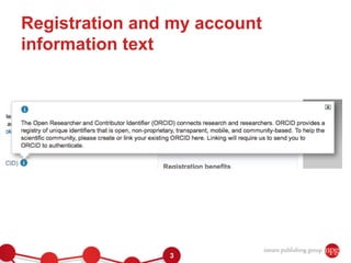 Registration and my account
information text




                3
 