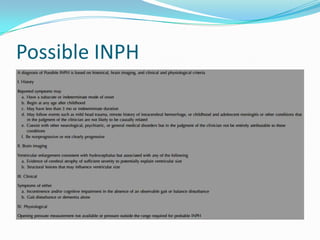 Possible INPH

 