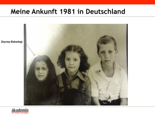 Meine Ankunft 1981 in Deutschland
Zeynep Babadagi
 