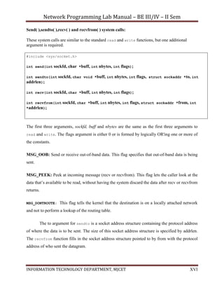 Networking Programming Lab Np lab | PDF
