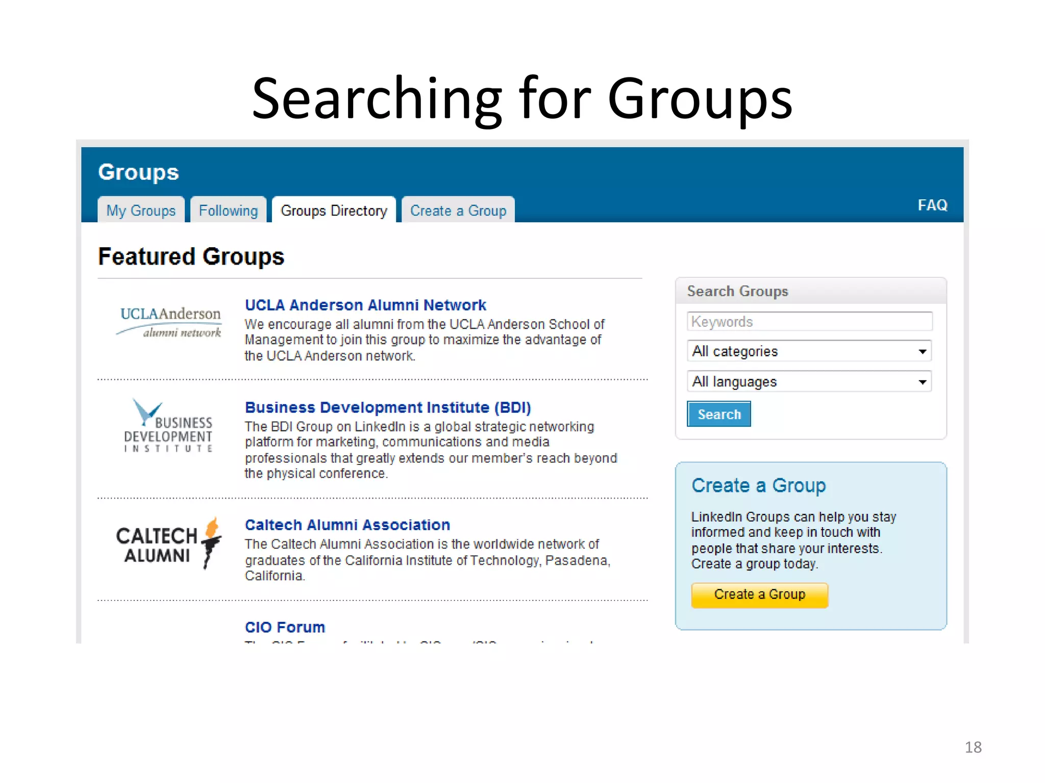 Social Networking for Adults