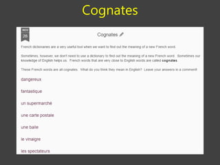 Cognates
 
