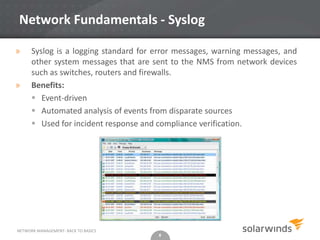 Network Management Fundamentals - Back to the Basics | PPTX