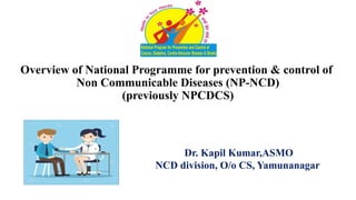 National programme for the prevention and control of noncommunicable ...