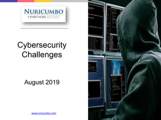 Cybersecurity
Challenges
August 2019
www.nuricumbo.com
 
