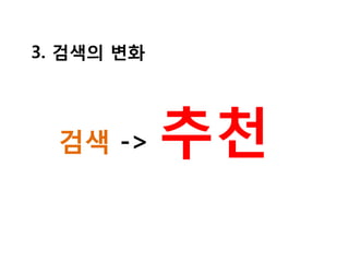 3. 검색의 변화




  검색 ->     추천
 