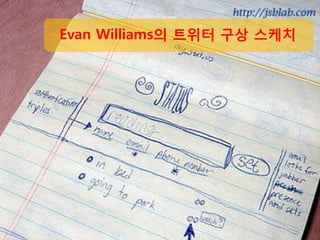 Evan Williams의 트위터 구상 스케치
 