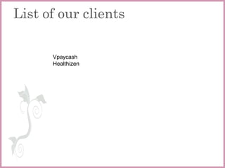 List of our clientsVpaycashHealthizen